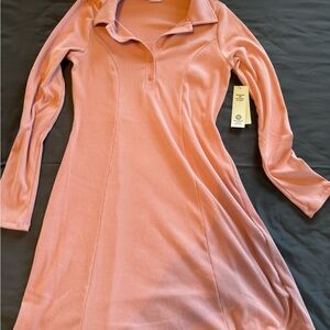 No Boundaries Pink Long Sleeve Dress